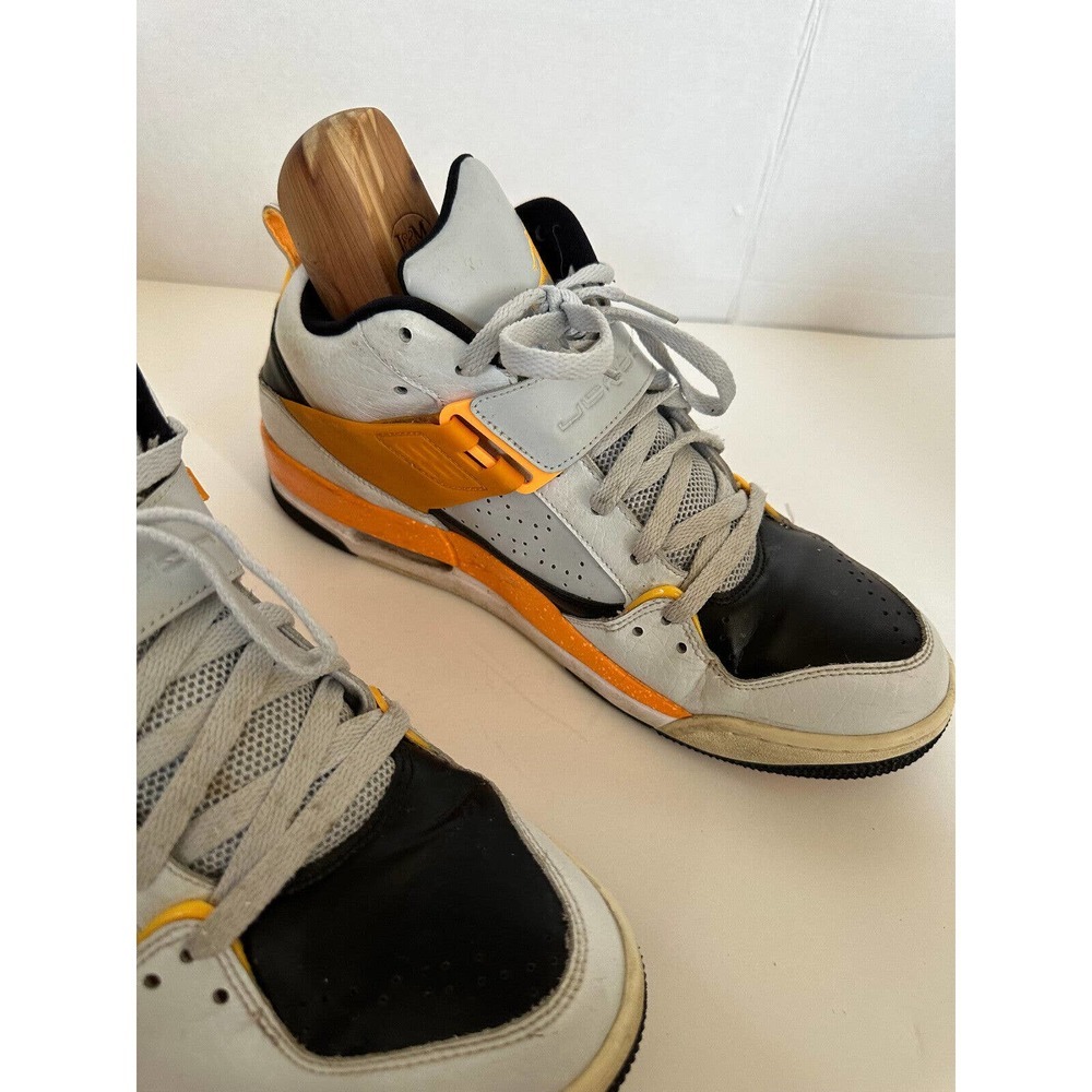 Jordan Flight 45 2014 Pure Platinum Atomic Mango 644846-016 Men's Size 12 - Picture 10 of 15